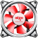 爱国者（aigo） 极光 12CM红光 电脑机箱风扇（小3P+大4P双接口/水冷排散热/减震脚垫/附4螺丝）
