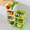 百露厨房置物架加厚蔬菜收纳架落地水果收纳筐厨房用品用具 咖色4层带分隔板