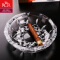 RCR 意大利进口RCR水晶烟缸欧式烟灰缸时尚创意个性礼品客厅大号烟缸 透明