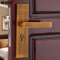 维沙华简欧现代欧式门锁方形把手室内门锁卧室房门锁画线美式门锁 青古铜门锁+3个平开合页+1个门吸