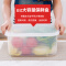 百露大容量冰箱食品收纳盒厨房塑料冷冻储物蔬菜保鲜盒密封长方形带盖 小号单个
