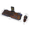 优想U510机械键盘手感 绝地求生吃鸡lol背光游戏有线键盘鼠标套装 笔记本电脑办公键鼠套装 魅力橙