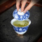 苏氏陶瓷（SUSHI CERAMICS）青花功夫茶具套装配高档花梨木乌金石茶盘加全自动电茶炉泡茶器大套组7