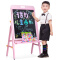 得力（deli） 可移动白板 支架式创意学生儿童办公写字板 红色 绿板白板两用 7899