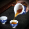 苏氏陶瓷（SUSHI CERAMICS）青花功夫茶具套装配高档花梨木乌金石茶盘加全自动电茶炉泡茶器大套组7