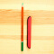 得力（deli） 便携式随身笔式小号剪刀迷你笔型创意折叠笔形安全可爱日韩版 红色