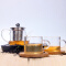 盛宴佳品（SYJP） 茶壶套装 耐高温加厚玻璃茶具套装 沏茶壶功夫茶具 不锈钢过滤泡茶 逸趣玻璃茶壶套装（一壶二杯+黑色茶盘）