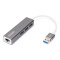 欧腾（ONTEN）USB分线器转RJ45网线接口3.0千兆有线网卡苹果mac笔记本扩展以太网口转换器 usb3.0分线器+百兆网卡