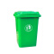 鑫飞亚（XINFEIYA） 50升户外大号塑料环卫垃圾桶果皮箱小区物业室外垃圾箱带盖子 不带轮款 绿色