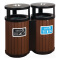 顺南（SHUNNAN) 分类垃圾桶室内 二分类垃圾箱环保果皮桶 A-113B铁烤漆带烟缸 双桶
