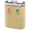 南 分类垃圾桶室内 不锈钢环保垃圾箱 商用 GPX-218B杏色烤漆