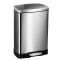 麦桶桶（Mr.Bin） 不锈钢垃圾桶脚踏厨房卫生间垃圾箱家用大号静音垃圾筒 方形CEO 钢色拉丝 12L