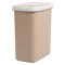 北杉（BEiSHAN） 按压垃圾桶家用带盖手按垃圾筒塑料纸篓 棕色