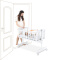 呵宝（HOPE） 婴儿床 实木宝宝摇篮床工字型摇床 摇篮床+床品+床垫