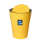 尚洁 时尚翻盖垃圾桶厨房卫生间垃圾桶家用垃圾筒带压圈 暖暖黄色