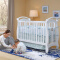 小硕士（XS） 小硕士专柜婴儿床进口桦木实木多功能新生儿童床环保欧式宝宝bb游戏床 单床（白色） 赠棕垫