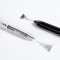 kinbor创意办公多功能三色圆珠笔转动笔内芯多色可替换中油笔0.5mm 透明笔杆