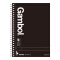 国誉（KOKUYO）学生办公Gambol高级系列双螺旋装订本子 笔记本易撕9mm横线 A5/80页2本/包 黑色WCN-GTN3855