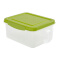 百露 冰箱收纳盒塑料保鲜储物盒厨房食品水果密封整理箱 绿色盖4.5升