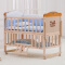 呵宝（HOPE） 婴儿床 实木多功能宝宝床 可变书桌儿童床 原木色床+蚊帐 升级床自带摇+床品(五件套)+椰棕床垫