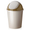 佳帮手 垃圾桶家用欧式卫生间厨房客厅小号垃圾筒带盖大号创意纸篓 小号6.2L(米黄色)