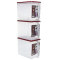 禧天龙Citylong 收纳箱冰箱保鲜盒塑料收纳盒 食品储物盒杂粮收纳箱 3个装 9L4089