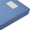 齐心(Comix) 55mm档案盒/A4文件盒/资料盒 耐用粘扣 蓝色 A55