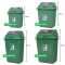 木野村 塑料摇盖大号垃圾桶户外环卫商场酒店小区办公室用分类垃圾桶方形垃圾箱 大号绿色60L