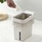 百露 大号创意卫生间垃圾桶家用卧室客厅垃圾筒厨房无盖垃圾桶压圈 小号灰色