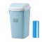 青静衣祥 大号垃圾桶 家用厨房卫生间客厅摇盖垃圾桶 创意塑料摇盖卧室垃圾筒 YDS301蓝色11L