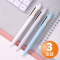 得力（deli）乐素按动中性笔 高质感办公签字笔韩国小清新学生创意可爱碳素笔商务水笔 0.5mm 3支装 A01