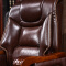牛皮老板椅可躺办公椅电脑椅总裁椅人体工学移-棕色