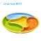 茶花（CHAHUA） 塑料七彩花瓣果盘水果盘托盘简约时尚 年年有余果盘1个装(颜色随机)
