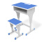 中小学生培训桌辅导可升降单人课桌椅组合款蓝色