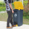 科力邦（Kelibang） 垃圾桶 户外环卫商场用酒店办公分类垃圾箱塑料翻盖加厚垃圾桶68L KB1011 黄色