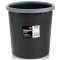 得力(deli)加厚耐用带压圈垃圾桶 9.5L清洁桶圆纸篓 黑/灰随机9555