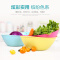 茶花 水果盘果盆客厅沙拉水果盆塑料创意时尚沙拉碗单个装 方形沙拉碗【红色1个装】