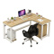 办公桌钢木办公桌电脑桌简易书桌不含椅子1400*1200*740mm