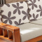 实木沙发组合客厅实木现代简约小户型布艺沙发新中式沙发组合3+2+1 胡桃色