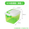 茶花（CHAHUA）茶花小号收纳箱化妆品箱6.5L*2提把透明整理箱密封塑料收纳盒
