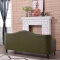 美式实木沙发后现代沙发大小户型布艺沙发简约沙发客厅沙发 三人位 橄榄绿