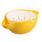茶花（CHAHUA）柠檬双层洗菜盆沥水篮洗水果洗菜果盆厨房现代客厅创意家用水果盘 黄色