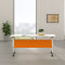 办公桌会议桌培训桌洽谈桌折叠桌长条桌阅览桌接待桌1.8M-橙色