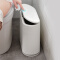 麦桶桶（Mr.Bin） 日式垃圾桶家用卫生间厕所客厅厨房卧室北欧有盖创意 方形按压式简约抖音垃圾桶 白色 按压式 9L