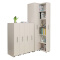新款板式储物书柜简约现代移动书架自由组合收纳抽拉柜2米高3列