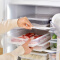 百露冰箱收纳盒水果保鲜盒厨房塑料透明大号长方形食品密封盒 高款3个装