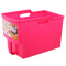 百露便携式加厚塑料收纳箱整理箱收纳盒杂物储物置物周转储物箱子 红色盒