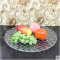 青苹果水果盘创意时尚欧式玻璃水果盘大果盆果斗玻璃托盘干果盘子 EQ3002-5玻璃盘直径32.5cm