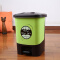 易时代 脚踏垃圾桶家用卫生间厨房客厅办公室垃圾桶欧式大号塑料创意带有盖脚踩垃圾筒 8L（方形）绿色 送垃圾袋