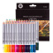 得力(deli)48色彩盒水溶性彩色铅笔 水溶性彩铅套装（附赠毛笔）6520
